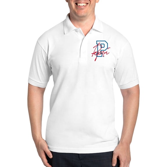 CafePress - Pepsi Varsity Letter Polo Shirt - Golf Shirt, Pique Knit Golf Polo