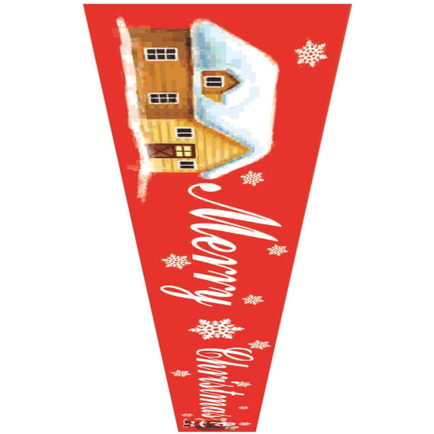 Kearding Navidad Banner Hotel Comedor Bar Valla Porche Terraza Balcón Bandera Festival de Navidad Vacaciones Año Nuevo Decoración Ornamento Kits de decoración para fiestas 296*48cmM10 Kearding HA068108-08B
