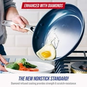 Blue Diamond 2-Piece Ceramic Nonstick Fry Pan Set – 9.5 & 11, Toxin-Free, Dishwasher Safe, Blue​
