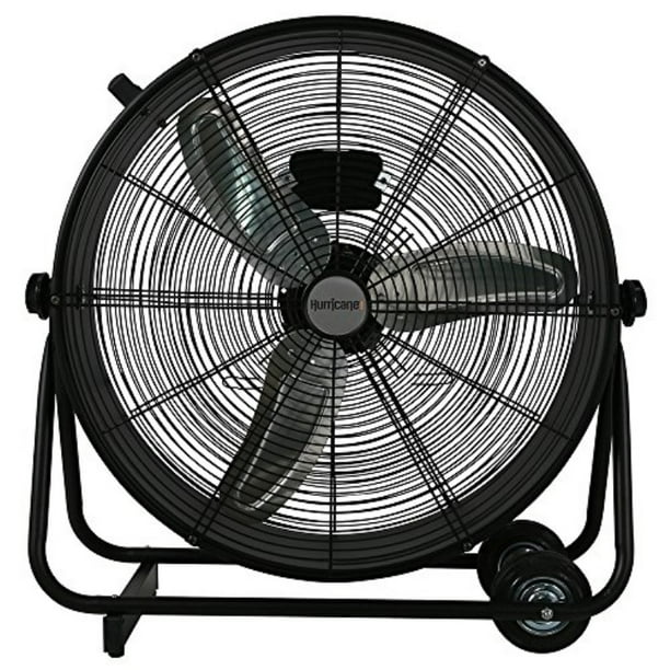 Hurricane Drum Fan 24 Inch Pro Series High Velocity Heavy Duty Metal Drum Fan For Industrial Commercial Residential And Greenhouse Use Etl Listed Black Walmart Com Walmart Com