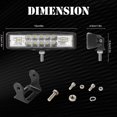 thumbnail image 4 of Barra de luz LED para automóvil de 6 pulgadas, foco de 120 W, luz blanca diurna de 6000 K, luz antiniebla todoterreno para barco, motocicleta, camión, paquete de 2, 4 of 5