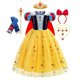 thumbnail image 1 of Vestido de Blancanieves de Disney para niñas, disfraz de princesa con capa, vestido de baile de encaje para Halloween, ropa de fiesta de cumpleaños para niños Fivean unisex, 1 of 2