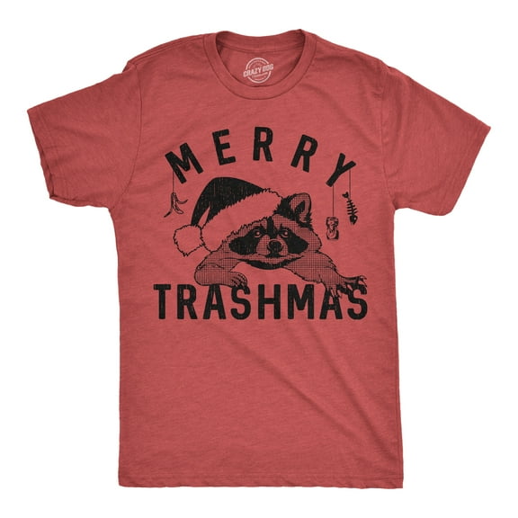 Mens Funny T Shirts Merry Trashmas Sarcastic Christmas Graphic Novelty Tee for Men Graphic Tees