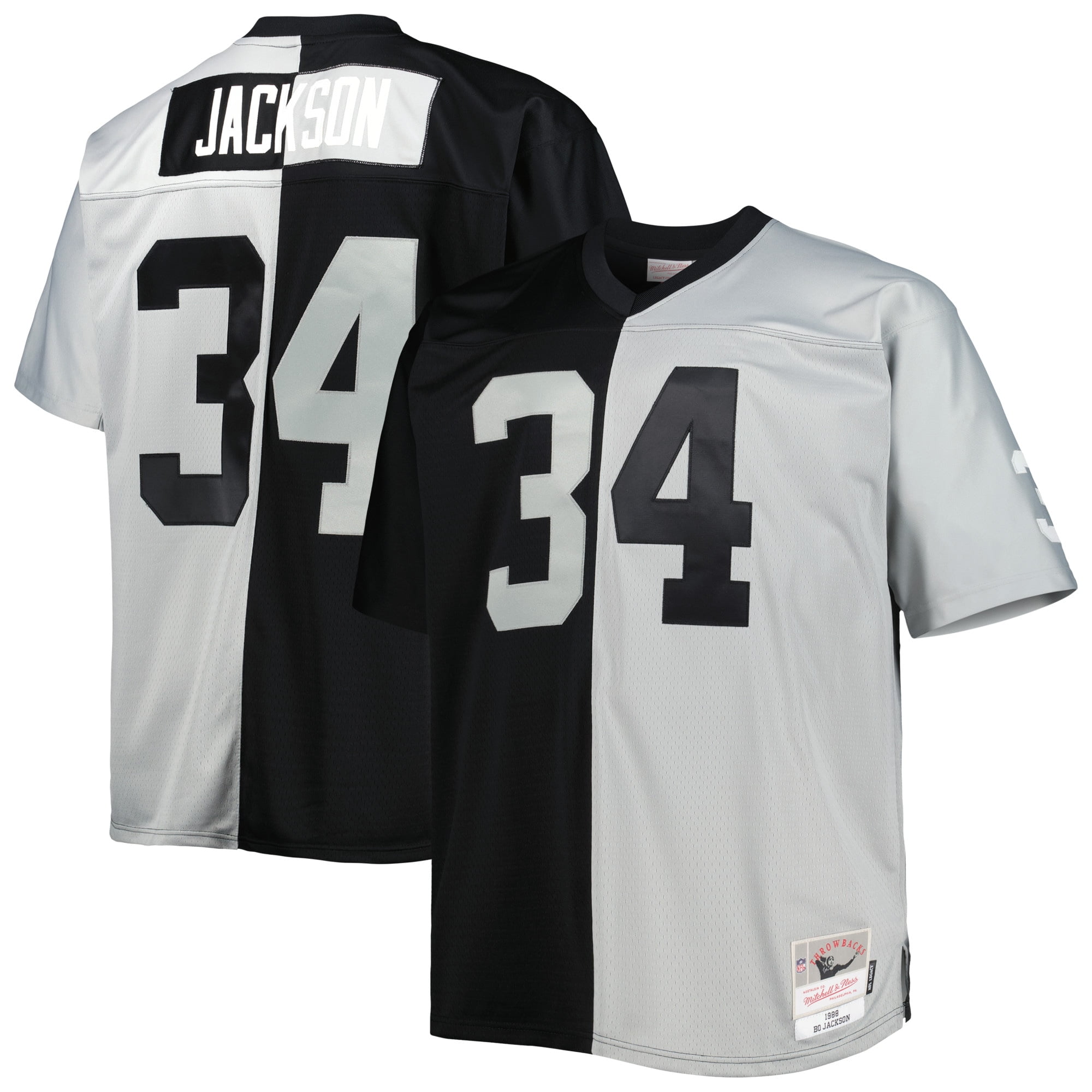 Men's Mitchell Ness Bo Jackson Black/Silver Las Vegas Raiders