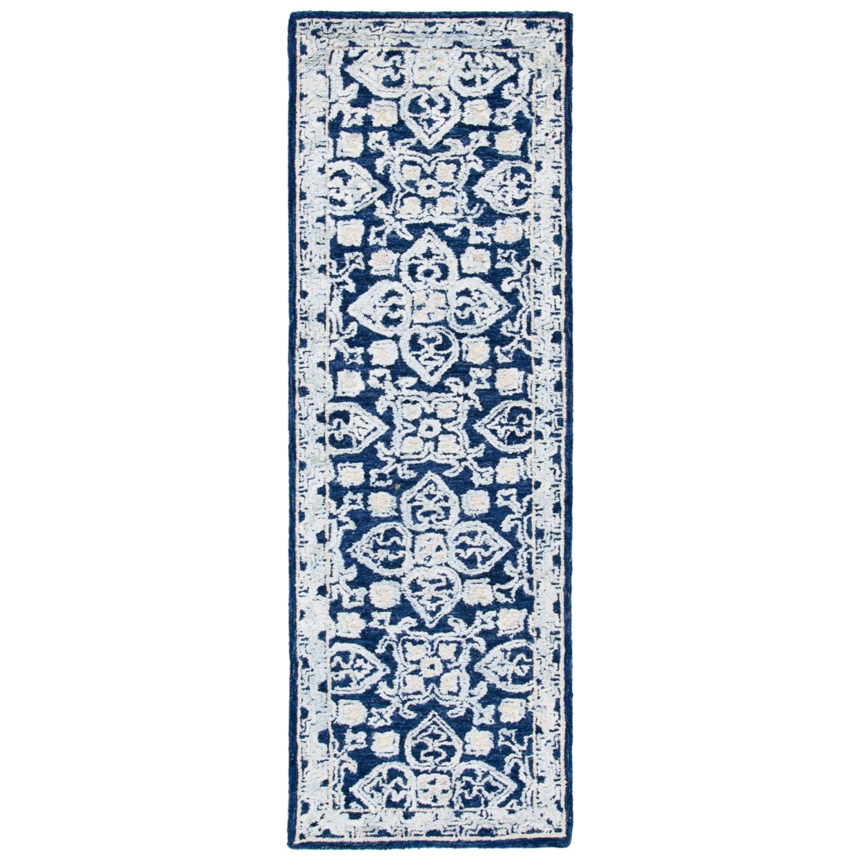 SAFAVIEH Aspen Cabrail Floral Bordered Area Rug, Navy/Ivory, 4' x 6'