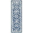 thumbnail image 3 of SAFAVIEH Aspen Cabrail Floral Bordered Runner Rug, Navy/Ivory, 2'3" x 7', 3 of 6