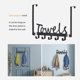 thumbnail image 3 of Over The Door Hooks, Towel Holder for Bathroom, Over Door Hanger with 5 Hooks, Metal Towel Hooks, 3 of 4
