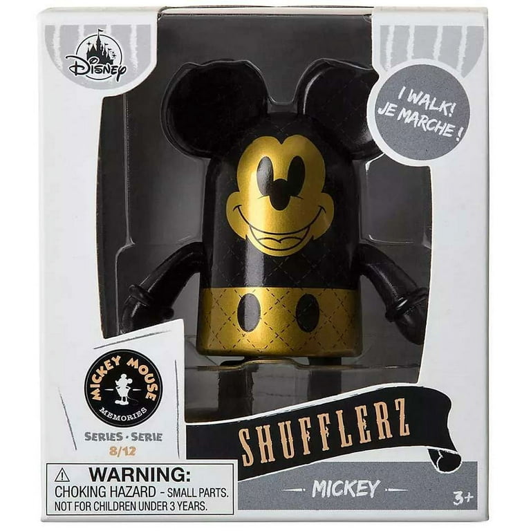 Disney Shufflerz Mickey Mouse Walking Figure (Black & Gold Crisscross  Pattern)