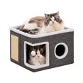 thumbnail image 1 of Cama para gatos Crispedia Cat Cave para gatos de interior con bloc de notas gris, 1 of 7