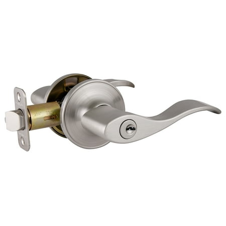 Design House Springdale Universal Interior/Exterior Keyed Entry Door Handle, Satin Nickel
