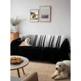 thumbnail image 6 of Black White Sofa Covers for 2-3 Cushion Couch L-Shaped Sectional, Modern Geometric Abstract Gradient Striped Washable Sofa Covers Slipcover for Living Room Furniture, Couch Cover Blanket 71"x134", 6 of 9