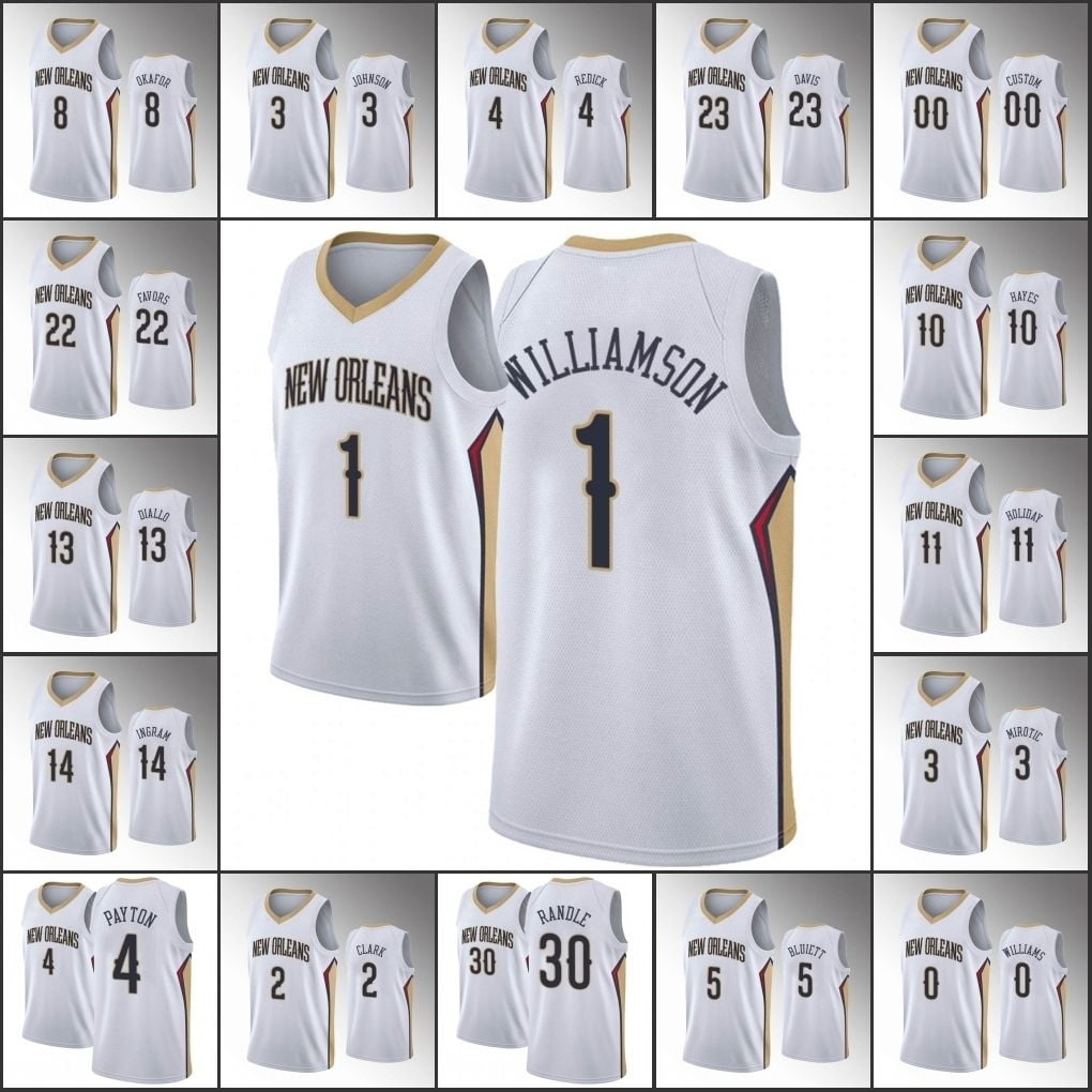 NBA_ Jersey Orleans Pelicans''Men Brandon Ingram Zion Williamson Jrue  Holiday Association White Custom Jersey 