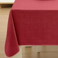 thumbnail image 5 of Home Bargains Plus Scarlet Red Café Hotel 52 x 52 inch Square Vinyl Dining Tablecloth with Flannel Backing, 5 of 9