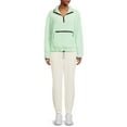 thumbnail image 2 of No Boundaries Juniors' Plush Mock Neck Half-Zip Pullover, 2 of 5
