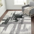 thumbnail image 2 of Contemporary Modern Abstract Area Rug 3' 3" x 5' Black, 2 of 4