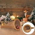 thumbnail image 6 of DefiDgd Christmas Cow Horn Shaped Woven Basket,Autumn Table Decoration Harvest Storage Basket for Thanksgiving Table Centerpieces Fall Party Decorations, 6 of 9