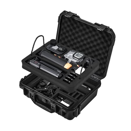 Hard Case Organizer For Gopro Hero 13/12/11/10/9/8 Media Mod/Volta/Protective Housing/Chest Mount Creator Edition Accessories Waterproof Travel Storage Carrying