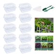 thumbnail image 4 of Paquete de 10 Bandejas de Germinación de Semillas - Bandejas de Germinación - Bandejas de Plántulas de Plantación - Bandejas de de s Transparente Soledad bandeja de plántulas con domo de humedad, 4 of 6