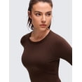 thumbnail image 4 of CRZ YOGA Brushed Workout Long Sleeve Shirts for Women Warm Athletic Running Yoga Tops Breathable Crop Tees, 4 of 6