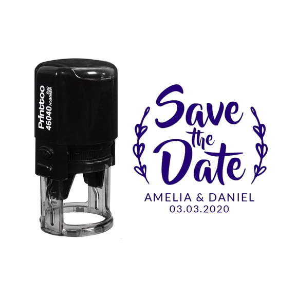 Printtoo Self Inking Heavy Duty Dater Stamp With Received By Text And Sign Space Date Rubber Stamp-Blue