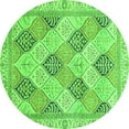 thumbnail image 1 of Ahgly Company Indoor Round Abstract Green Modern Area Rugs, 7' Round, 1 of 4