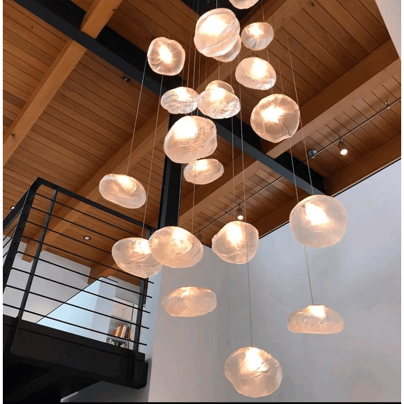 Arturesthome Creative Nordic Glass Pendant Light,Glass Dining Room Kitchen Island,Glass Hanging Lamp