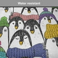 thumbnail image 7 of Sea Animals Chair Seating Cushion Set of 2, Pattern Penguins in Colorful Hats and Scarfs Cold Winter Fun Art, Seat Pads for Office with Anti-slip Backing, 16"x16", Multicolor, by Ambesonne, 7 of 7
