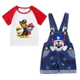 thumbnail image 2 of Camiseta de manga corta de algodón de la Patrulla Canina para bebés + pantalones cortos vaqueros con cinturón, trajes de dos piezas, conjunto de ropa de verano para niños pequeños de 1 a 4 años, 2 of 5