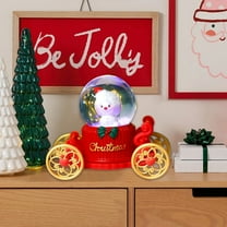 VOTRUDI Santa Claus Snow Sphere Decoration,Christmas Gifts Clearance,Festive Light-Up Ornament,Christmas Indoor Decor for Room Office Tabletop,Red