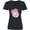AB-Black, variant on Inktastic Volleyball with Pink Bow Women's V-Neck T-Shirt