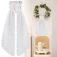 thumbnail image 4 of Scalloped Edge Wreath Sash Bows, Long Tail Decorative Wreath Decorations, Farmhouse Rustic Front Door Indoor Outdoor Home Decor, Spring Summer Wedding Bridal Decorations, 4 of 6
