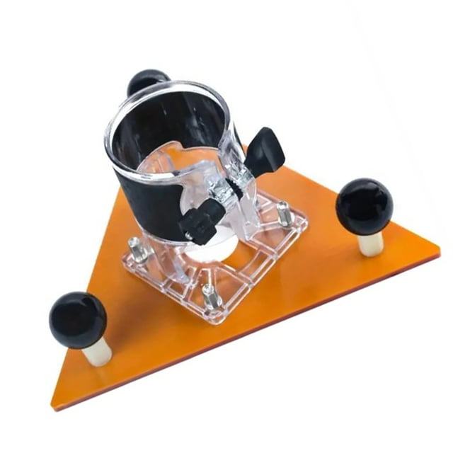Base Triangular de recortes, Placa Triangular de Enrutador de Ajuste resistente perfecta para Cortar Curva