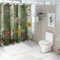 thumbnail image 7 of Chilfamy Rustic Wildflower Floral Botanical Shower Curtain for Bathroom Sage Green Leaves Spring Vintage Flower Bathtub Decor Plant Herbs Nature Cute Aesthetic Waterproof Polyester Fabric White, 7 of 7