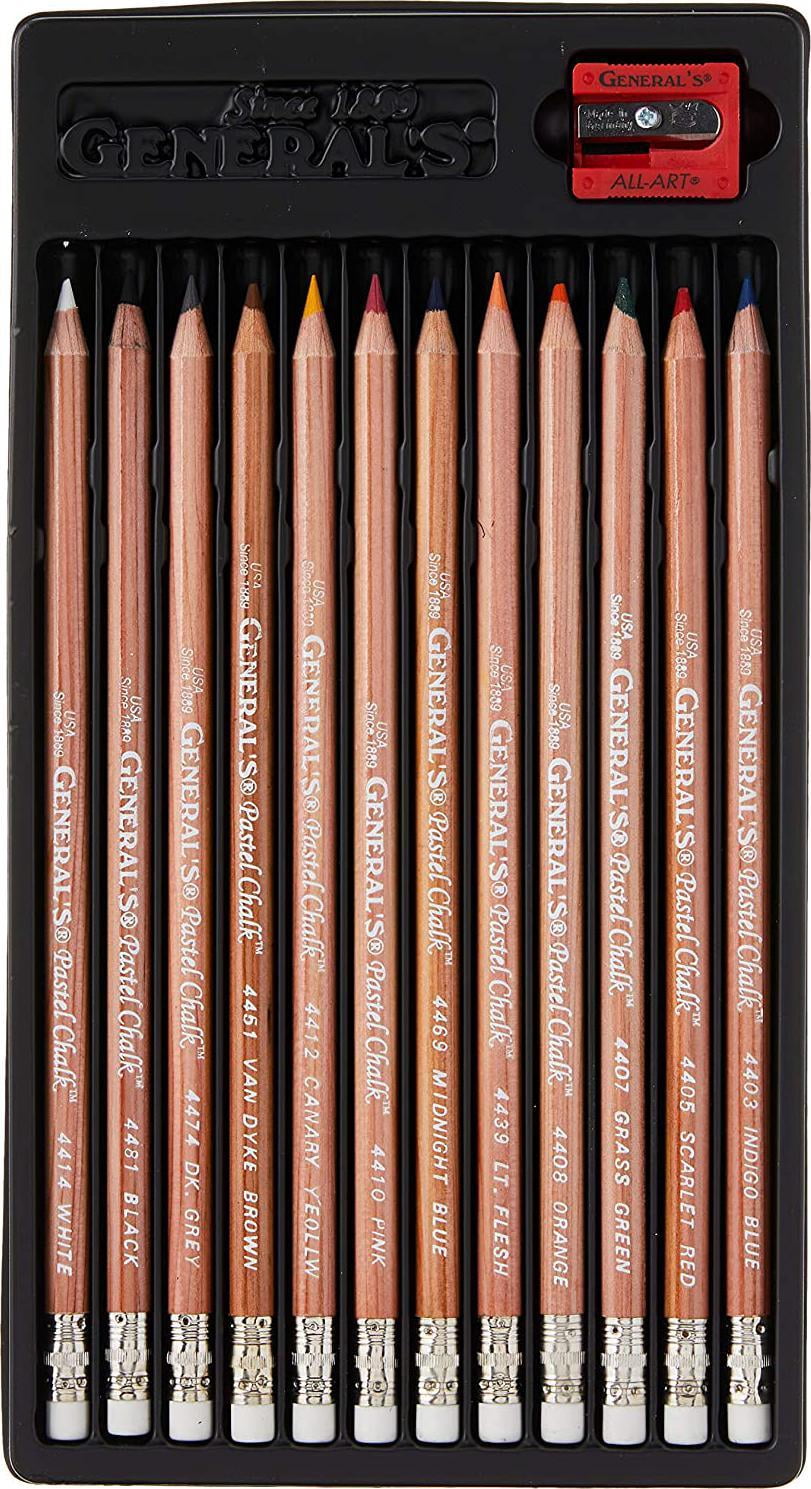 General's Multi Pastel 12 Chalk Pencils