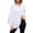White, variant on Women's Plus Size Cotton Linen Tunic, Long Sleeve V Neck Blouse with Flare Sleeve, Solid Color Loose Fit Top for Spring Summer Beach Casual Wear and Vacation Outfits Green L