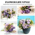 thumbnail image 4 of Artificial Flowers, 2Pcs Peony Silk Hydrangea Flower Bouquet Flowers Arrangements Table Centerpieces (Purple), 4 of 7