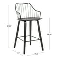 thumbnail image 7 of Winston Farmhouse Counter Stool In Black Wood And Black Metal, 7 of 7