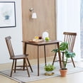 thumbnail image 5 of Livinia Toto Malaysian Oak Dining Chair Set of Two, Country Farmhouse High Spindle Back Wooden Side Chairs (Walnut), 5 of 9