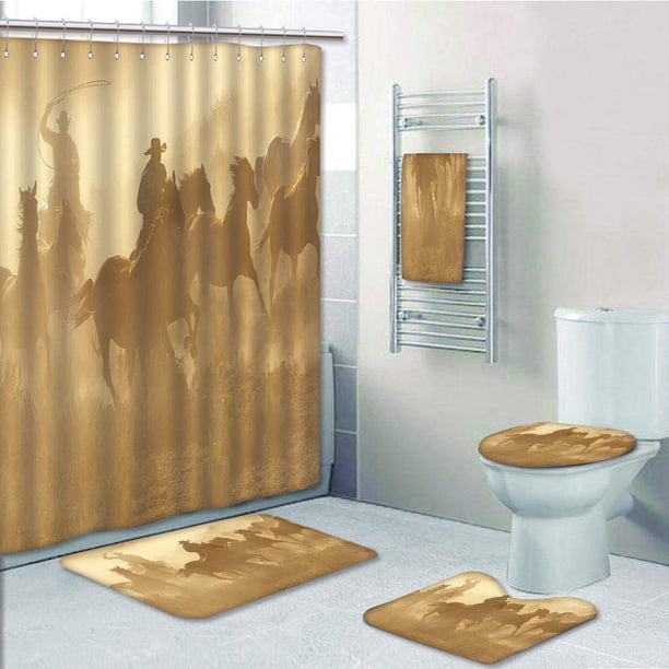 Shower Curtain Bath Towel Rug