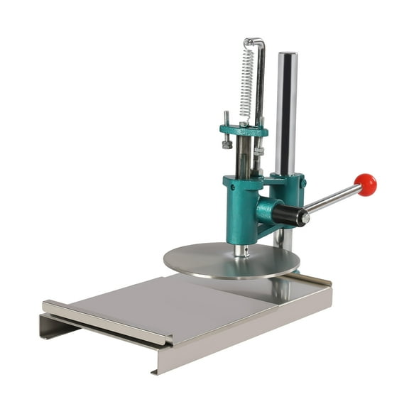 Toolven Manual Press Machine with 7.9in Disc Plate, Adjustable Thickness up to 1.4in, Cast Iron Base, Food-Grade Stainless Steel, Efficient Dough Pressing