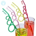 thumbnail image 3 of Kicko 24 Pieces Loop Straws In Assorted Colors Great For Parties, Carnivals, Fun, 3 of 8