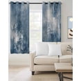 thumbnail image 3 of Blackout Curtains for Bedroom, Blue Grey Room Darkening Window Drapes for Living Room, Oil Painting Modern Abstract Thermal Insulated Grommet Curtains, 42x84 inch, 2 Panels, 3 of 9