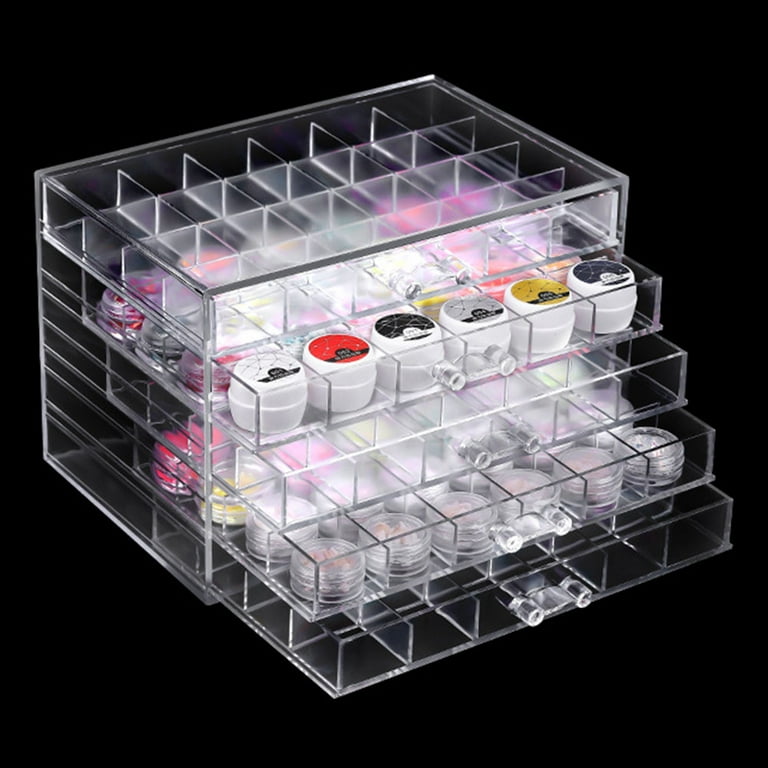  FOMIYES 5 Sets Nail Art Storage Box nail organizer makeup  drawer nail acrylic powder nail art accessories clear container tabletop  accessories nail accessory storage case nail diamond case : Beauty 