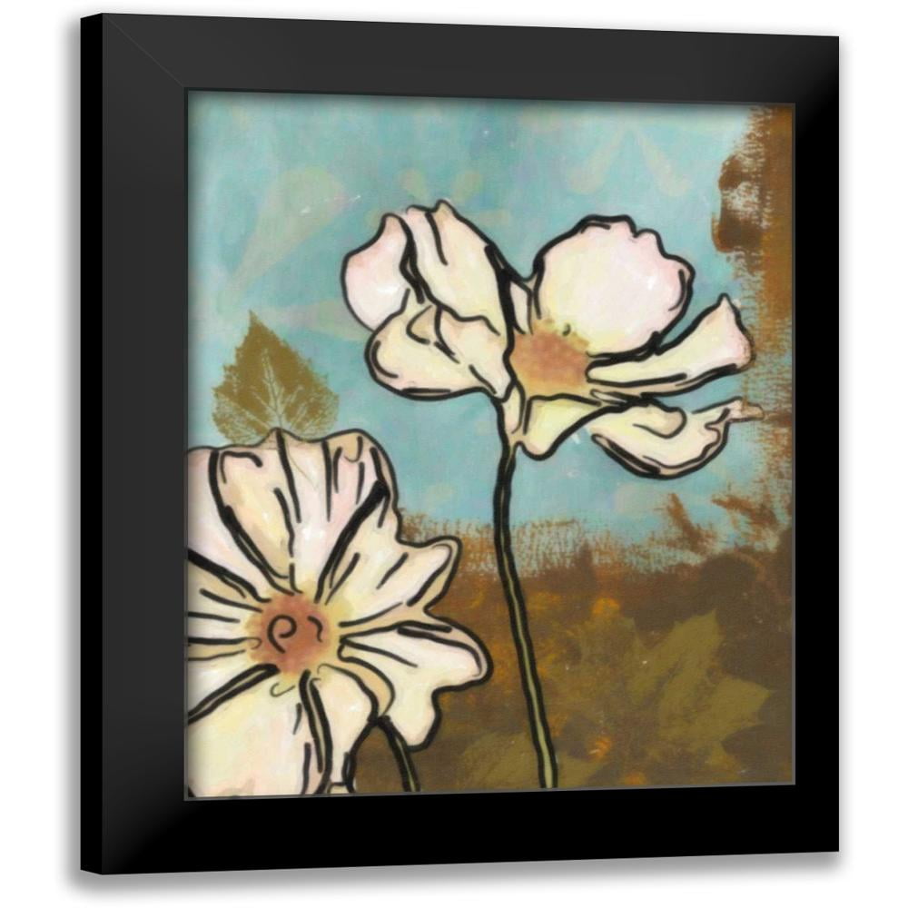 Greene Taylor 20x24 Black Modern Framed Museum Art Print Titled - STYLIZED FLORAL II