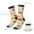 thumbnail image 6 of Honeii Thanksgiving With Turkey Print Adult Socks,Crew Socks,Casual Calf Socks,Daily Wear Socks for Men & Women, Perfect for Sports, Casual and Everyday Use, 6 of 6
