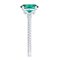 thumbnail image 3 of Rosec Jewels 3 Ct Lab Grown Emerald Engagement Ring with Diamond - AAAA Grade - Oval Emerald Ring for Women, 925 Sterling Silver, US 4.00, 3 of 8