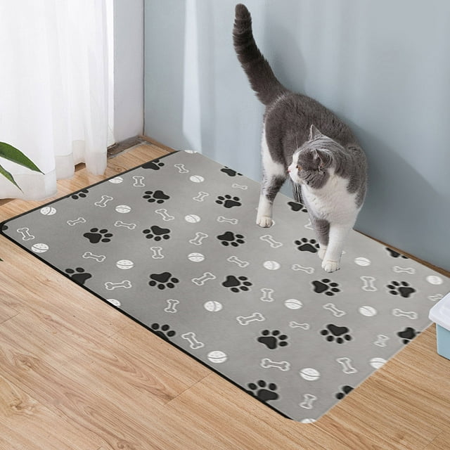 Xihbxyly Tapete para Comida de Mascotas, Diseño de Diatomeas Antideslizante, Absorbente y Fácil de Limpiar, Suave y Cómodo, Ideal para Perros y Gatos, Decoración Del Hogar, Disponible En Varios Tamañ