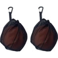 thumbnail image 1 of 2 PC Single Mesh Ball Bag with Zipper Pocket for Carrying Basketball Volleyball Soccer Football - Drawstring Football Storage Bag Backpack., 1 of 7