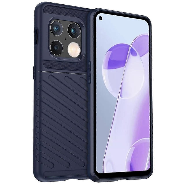 Thunder Series Twill Texture Flexible Tpu Anti-fingerprints Case For Oneplus 10 Pro 5g