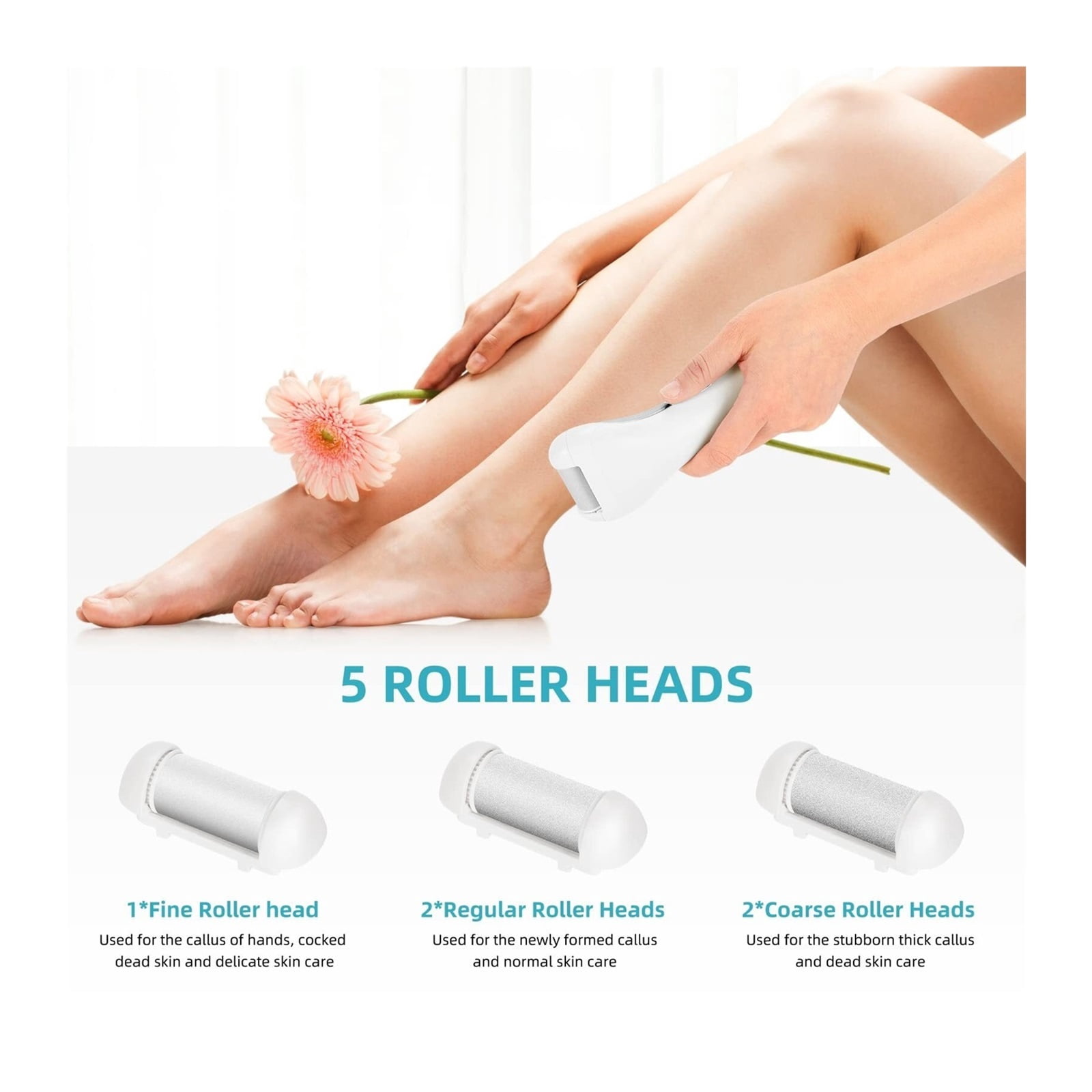 Electric Callus Remover for Feet with Vacuum, Premium Portable Pedicure Tools Rechargeable Waterproof 2 Speed Foot File Scrubber Callus Remover Tool Foot Care kit(Black)